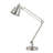 60W Metal Task Lamp with Adjustable Arms and Swivel Head, Silver-1208626778