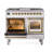ILVE Nostalgie II Series Noblesse 40 inch Dual Fuel Range with 6 Sealed Burners, Griddle (Glass Door)-103962078-103962071