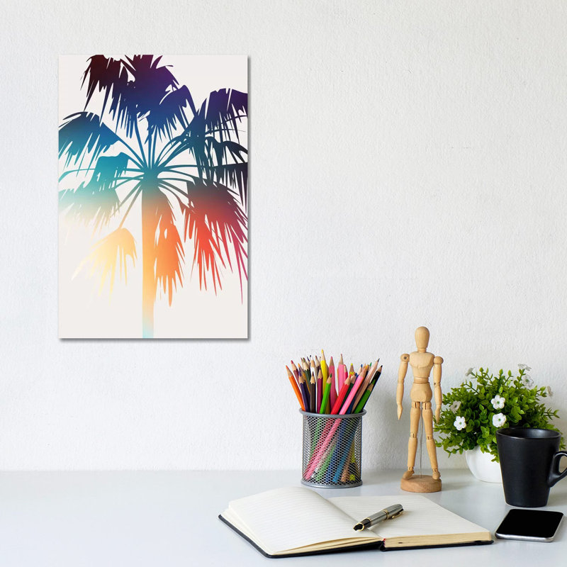 Prideful Palm by Kubistika - Wrapped Canvas Print, 20.32 cm H x 30.48 cm W