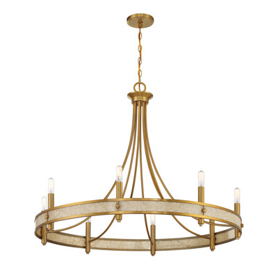 Keyoshia 6-Light Chandelier in Warm Brass