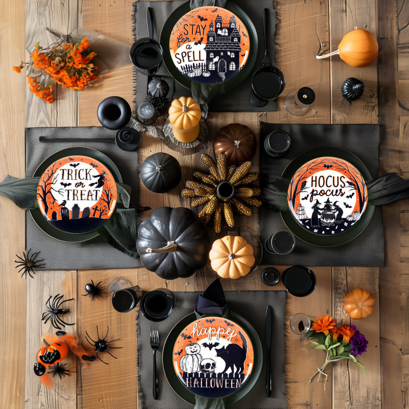 Hocus Pocus Set of 4 Salad Plates
