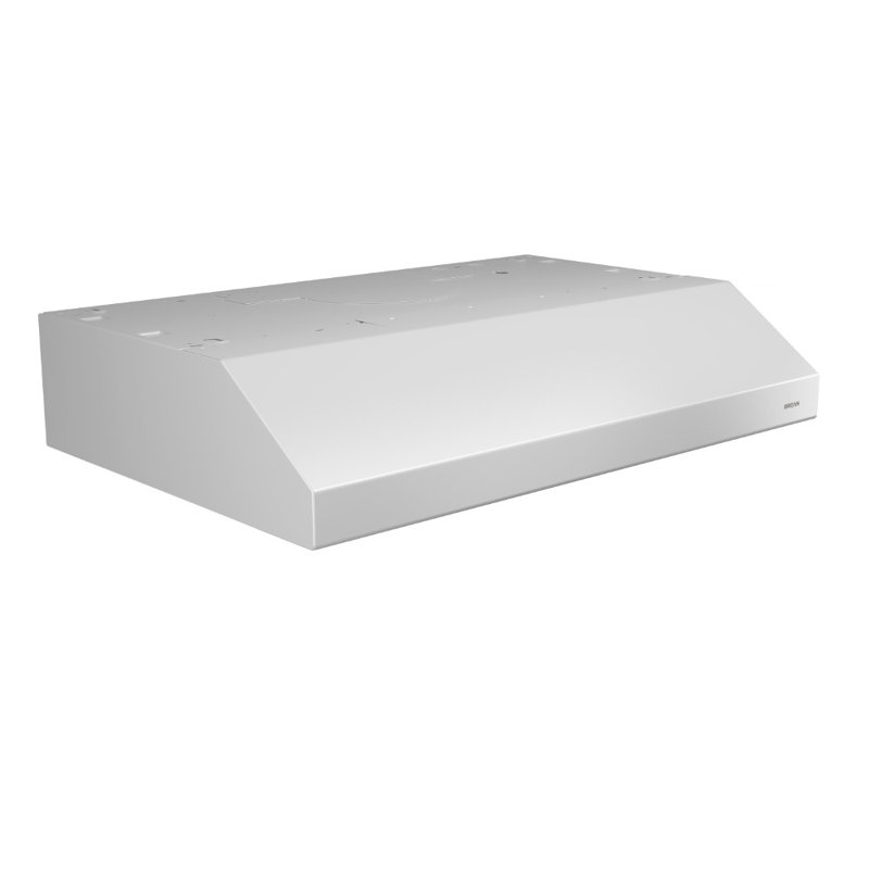 Broan NuTone 30" Stainless Steel 300 CFM Convertible Under Cabinet Range Hood with Mesh Filter, White