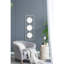 Décoration murale moderne en miroir, cadre doré et blanc, trois ornements