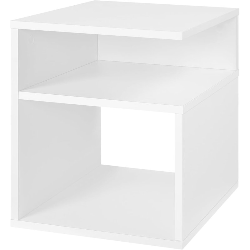 Mugdha 35cm W Solid + Manufactured Wood Bedside Table, White