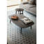 Abrey Elliptical Coffee Table With Wooden Base-763509957