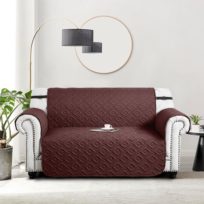 Reversible Waterproof Sofa Protector - Dual-Sided Sofa Protector Slipcover, 179cm H x 224cm W - (2 Seater), Brown/Beige