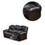 Canapé inclinable manuel en cuir reconstitué 3 places avec mousse confortable à haute densité et mécanisme en métal durable