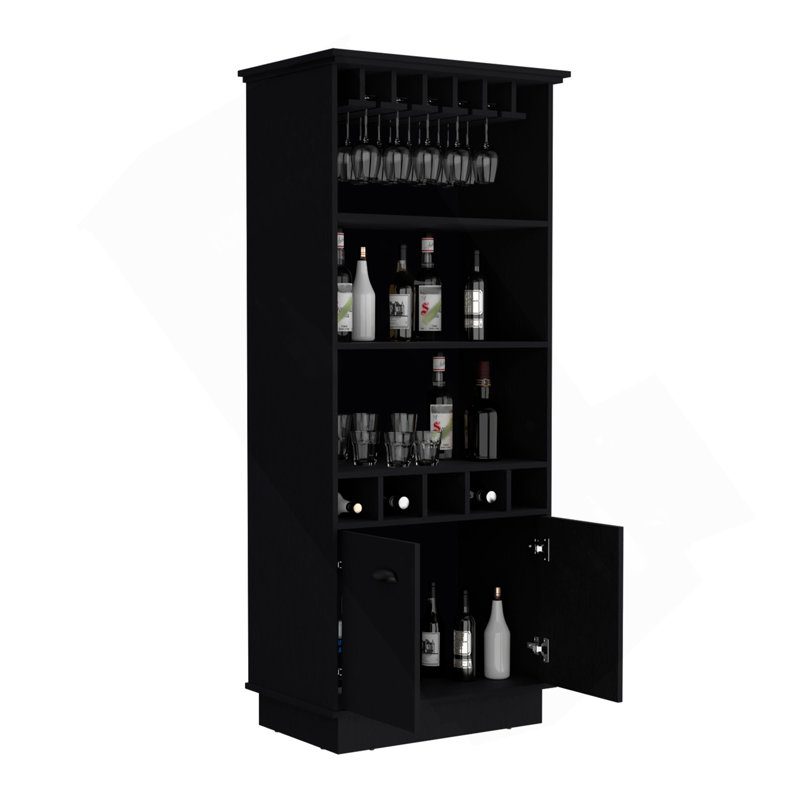 Armoire de bar Dundee, Noir