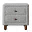 Table de chevet 2 tiroirs Grey Boucle
