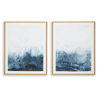 Ensemble de 2 reproductions encadrées sur toile