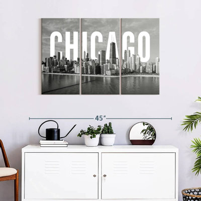 Impression sur toile monochromatique de Chicago