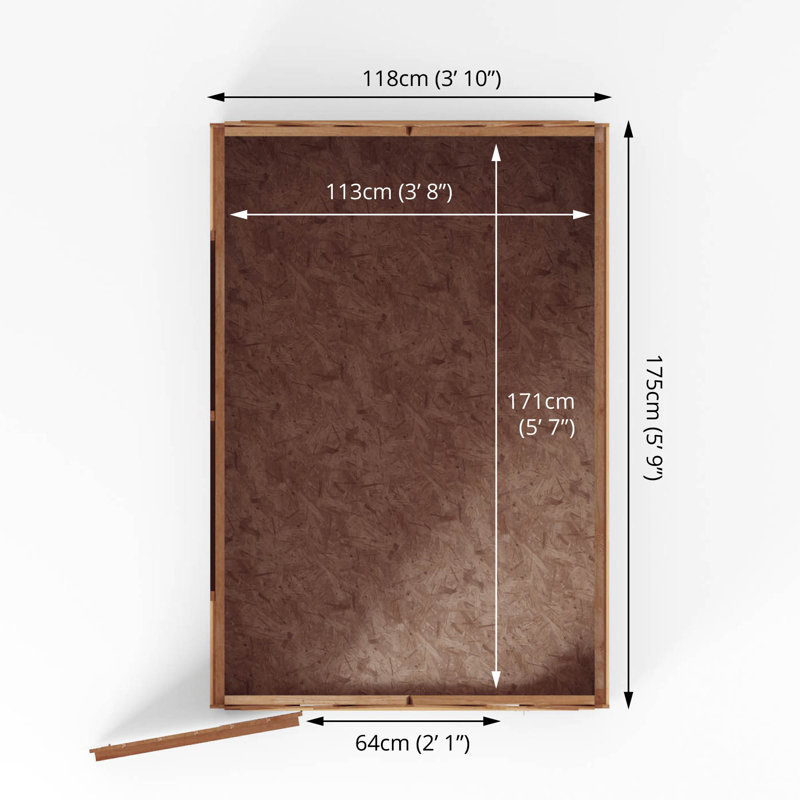 Mercia 6 x 4ft Overlap Apex Windowless Shed, Yes
