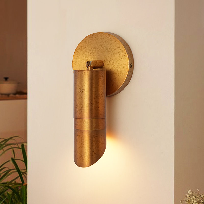 1 - Light Led Aged Copper Single Adjustable Spot Wall Sconce