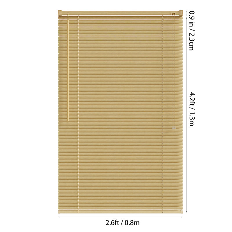 PVC Horizontal Venetian Blind Shade, 130 cm W x 80 cm L