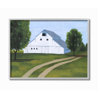 «Farmland Fields and Barn» par Grace Popp - reproduction d'art