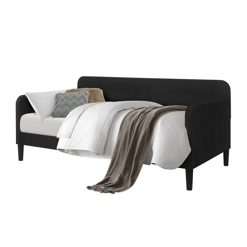Lit de jour simple Granillo, Noir