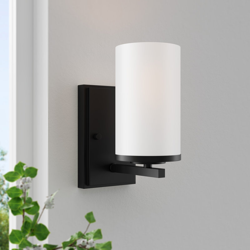 Verlana 8.75" High 1-Light Wall Sconce - Matte Black, Matte Black