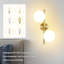 Glass Armed Sconce 2 -light E27 gold wall Sconces hallway lamp Ahlivia