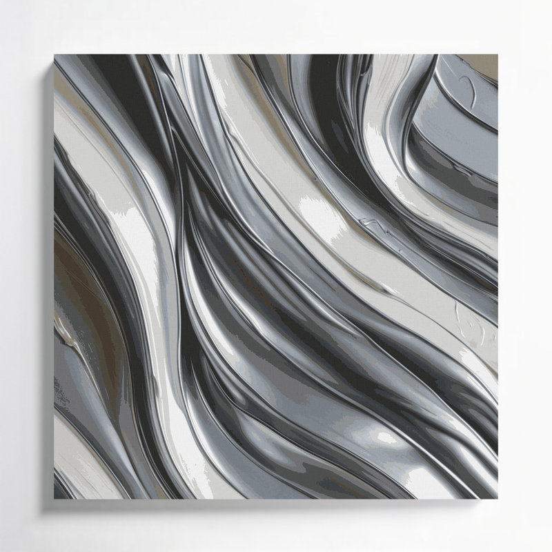 Art mural sur toile DiagonalStripes, H 12 po x l 12 po
