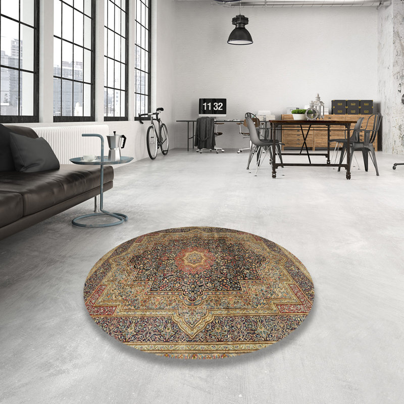 Tapis oriental brun clair Margarita, Rond 7 pi