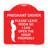 Signmission Designer Series Sign - Pregnant Driver - Please Leave Room So I Can Open The Door Properly (With Graphic) | Red & White 18" X 18" Heavy-Gauge Aluminum Architectural Sign | Made In The USA-57363997