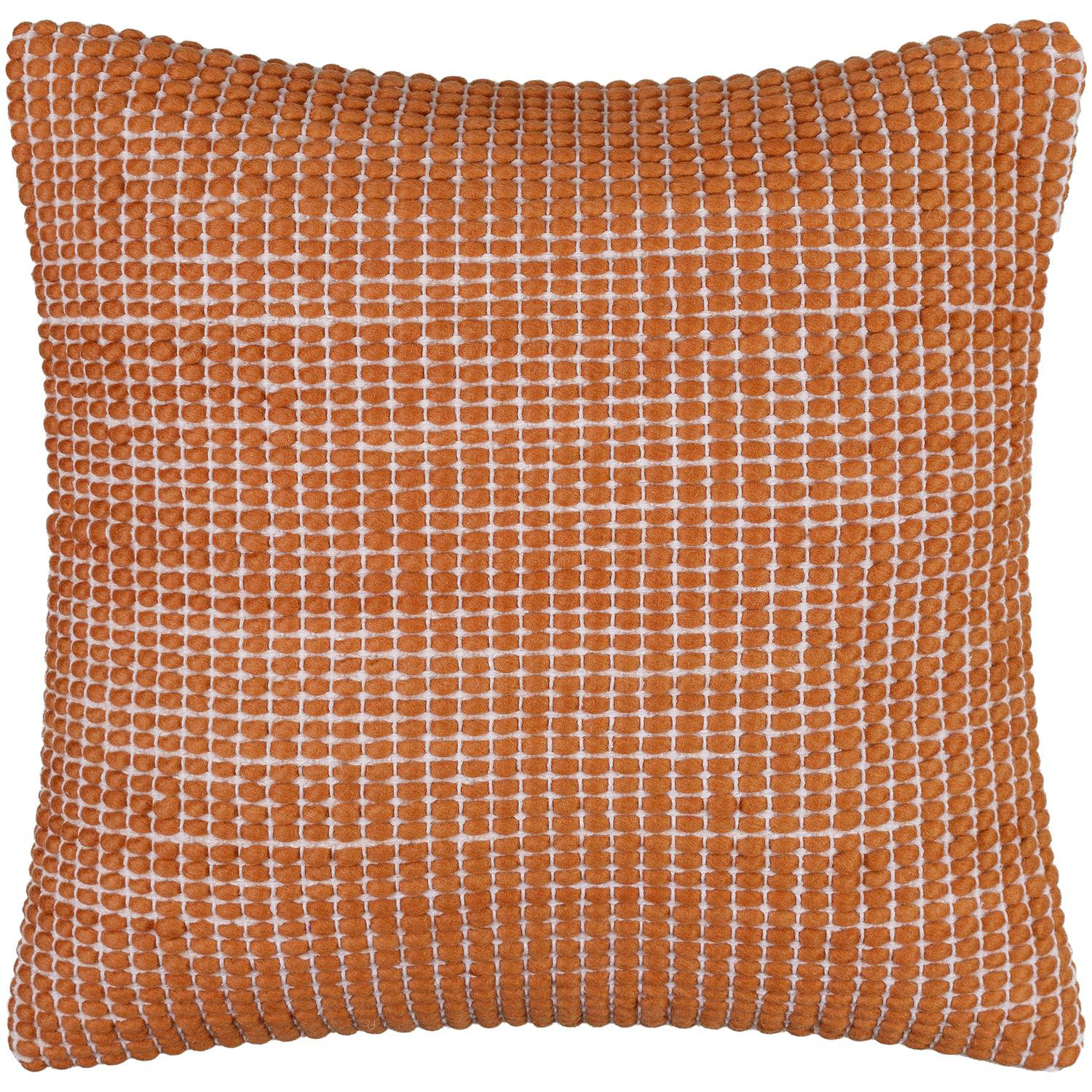 Waverly Wool Throw Pillow, Polyester/Polyfill, Rust, 20" x 20"
