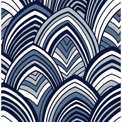 Rouleau de papier peint L 33 pi x l 20,5 po Muller Art Deco Leaves
