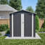 Remise de rangement en métal 6 x 4 pi avec porte verrouillable, maison de rangement imperméable pour jardin