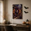 Princesse en citrouille mauve sur toile d'Halloween, art mural-1911604580