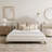 Upholstered Platform Bed with Adjustable Headboard,Linen Fabric Padded-1423972823-1423972818