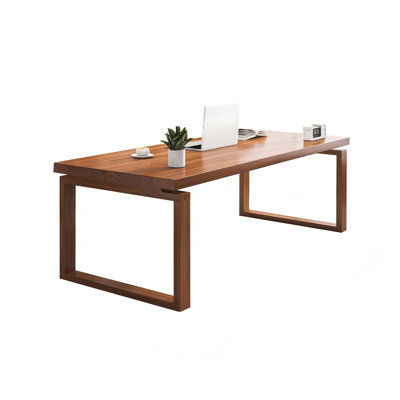 62.99"Simple Brown Solid Wood Conference Table