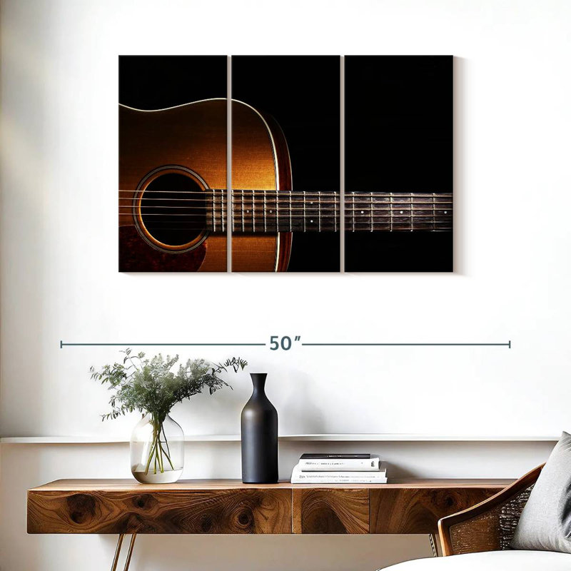 Abarca Wood Grain Acoustic Guitar, 24" H x 38" W