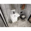 Meuble-lavabo moderne blanc brillant avec lavabo en céramique, conception murale peu encombrante
