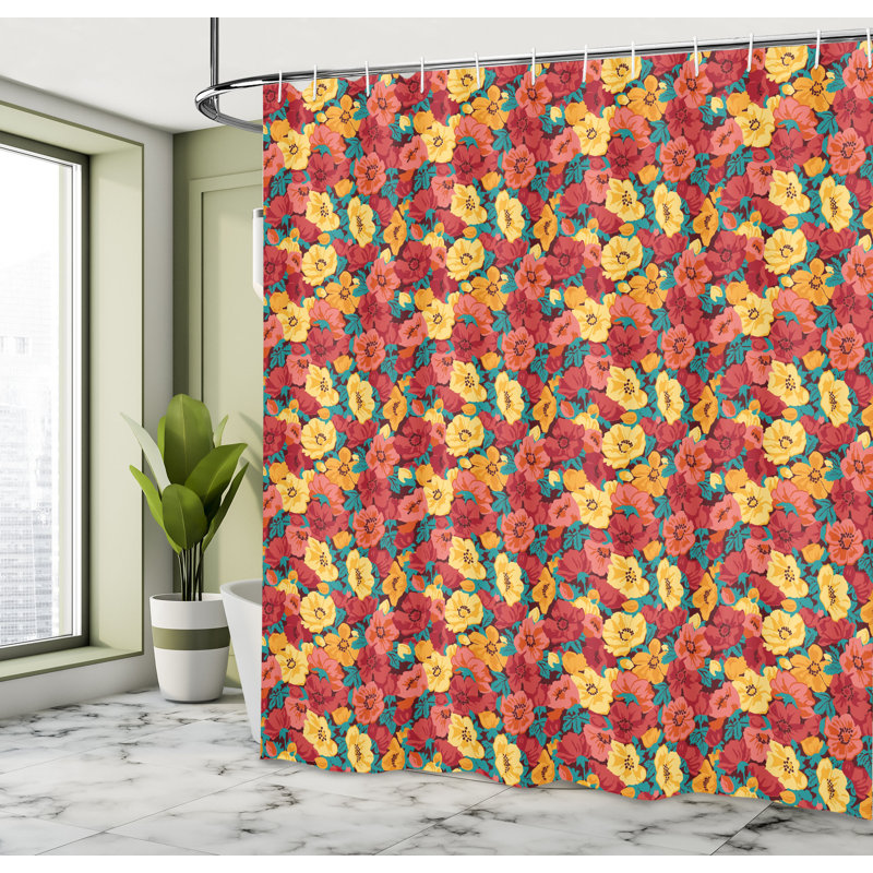 Shower Curtain with Hooks Included, 84"H x 69"W