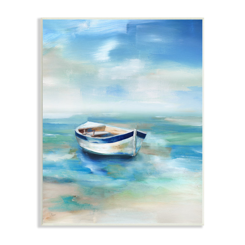 Peinture, Giclée encadrée blanc bord de mer, H 30 po x l 24 po x P 1,5 po