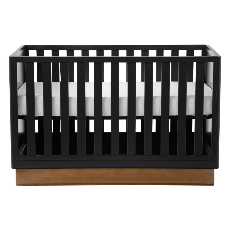 Lit de bébé convertible 4-en-1 Little Seeds Dawn, Black/Acorn