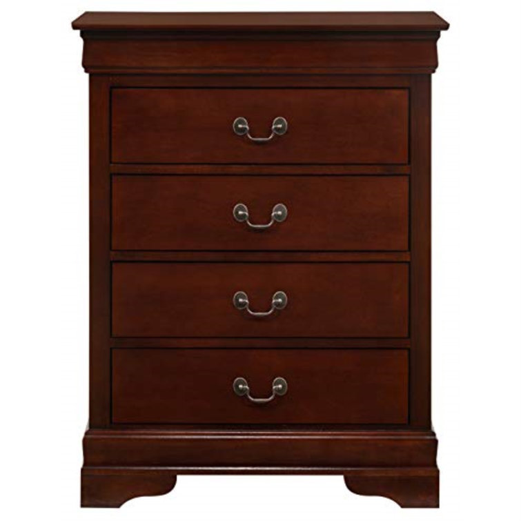 Glory Furniture Louis Phillipe 6 Drawer Dresser in Oak