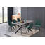 Domek Modern Velvet Dining Chair - Upholstered Upper body with Coated Metal Legs - Side Chair for Dining Room Kitchen Living Room - Single-28148130-48662180