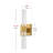 1-Light LED Wall Sconce, Brass Gold Metal and Crystal, Dimmable 6000K ETL-Certified Fixture**