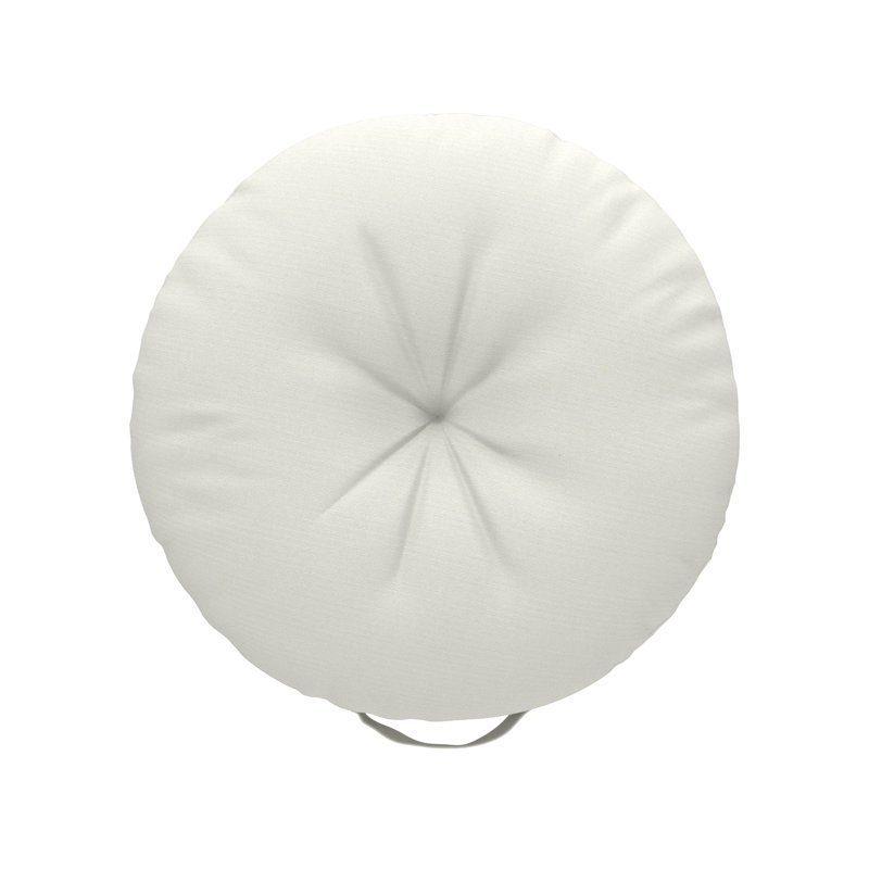 Sunbrella Indoor/Outdoor Floor Pillow, 22 Inch Circular Cushion Cover with Insert, Canvas Natural, Circular 22"