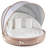 73" Tanning Pool Lounger Float With Retractable & Removable Canopy Spf50+ White
