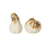 Forest Walk Pumpkin Salt & Pepper Shakers - Gold