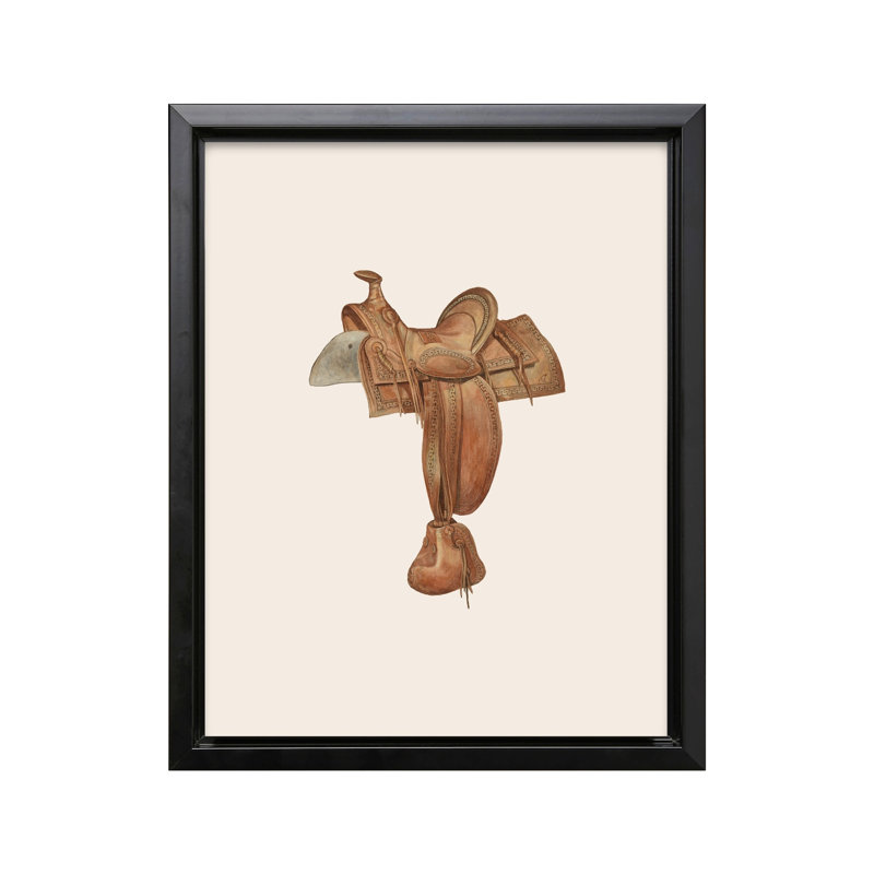 Selles de cheval No2, Black Framed, Canvas, 16"H x 20"W