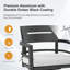 Ensemble repas carré blanc en aluminium 5 pièces avec coussins Sunbrella