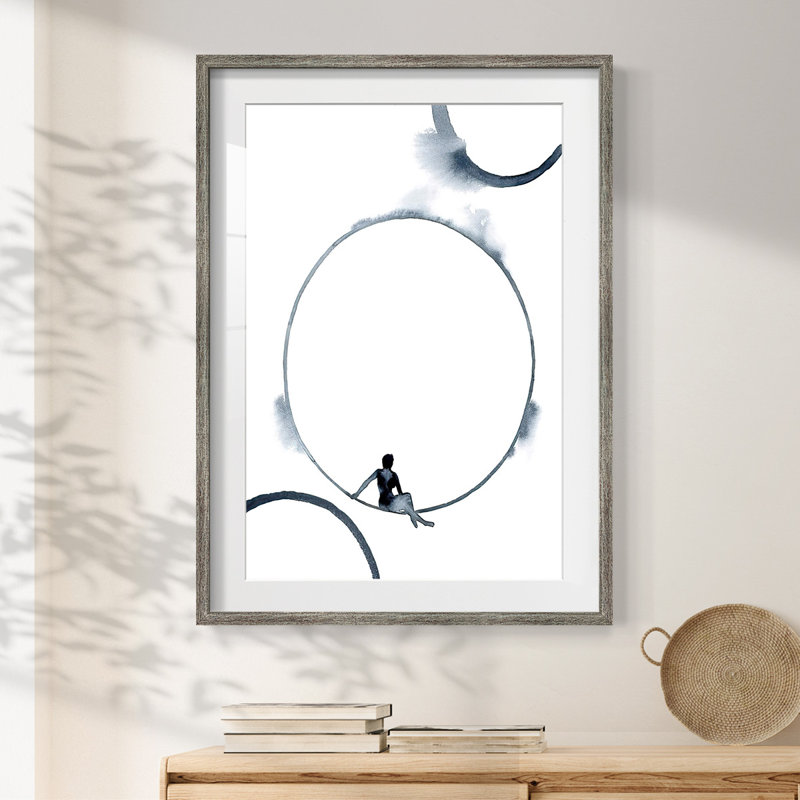 «Woman in the Moon II», reproduction encadrée, Vieilli, H 28,5 po x l 20,5 po