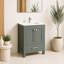 Ensemble de meuble-lavabo autoportant 24 po Amandie blanc mat avec plateau en quartz blanc-555064460-738044142