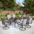 Nako 6 - Person Stainless Steel Patio Dining Set Umbrella Hole Included Rectangular Table