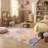 Rug Branch Bloom 7' x 10' (6'7" x 9'6") Pink/Purple Floral Kids Area Rug, Contemporary, Medium Pile, Stain-Resistant Carpet - Playroom, Nursery, Toy Room and Bedroom-2060662005