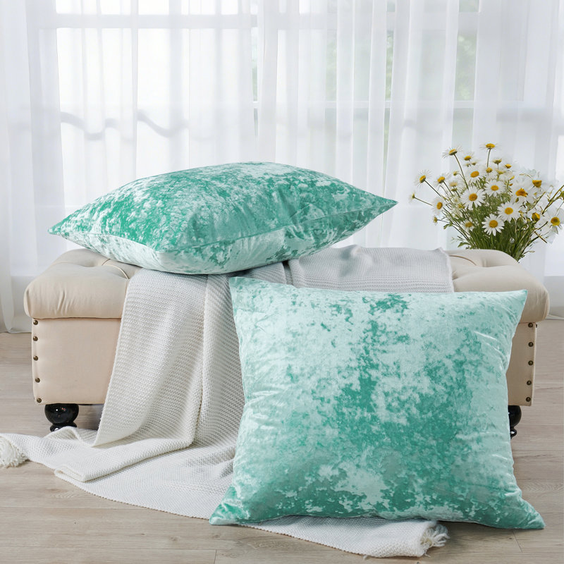 Housse de coussin en velours écrasé Euro, Mer du nord