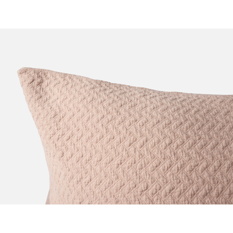 Angeles Organic Matelasse Sham, Petal